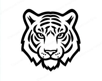 Tiger Head Cut Files SVG & PNG