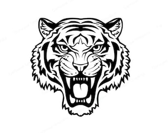 Ferocious Tiger Head SVG & PNG