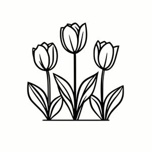 Elegant Tulips SVG for Crafts & Cricut