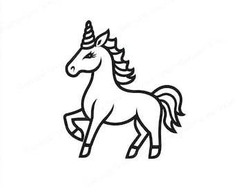 Prancing Unicorn SVG & PNG