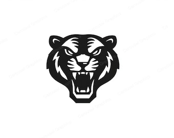 Angry Tiger Head SVG & PNG
