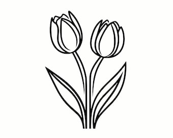 Pretty Tulips SVG for Crafts & Cricut