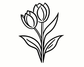 Spring Tulips SVG for Cricut