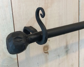 Knob ended rod 80 inches plus knob  round solid metal rod plus brackets
