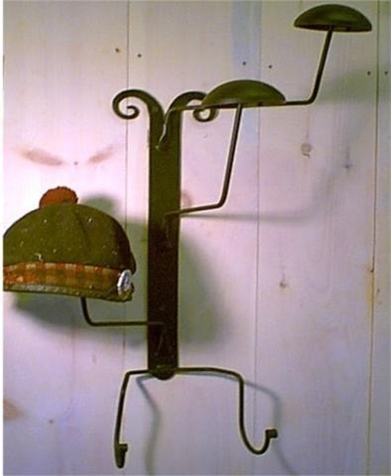 Hat Rack Hangs on the Wall Arms Swivel and is Hand Forged great for Cowboy  Hats Wrought Iron Black -  Canada