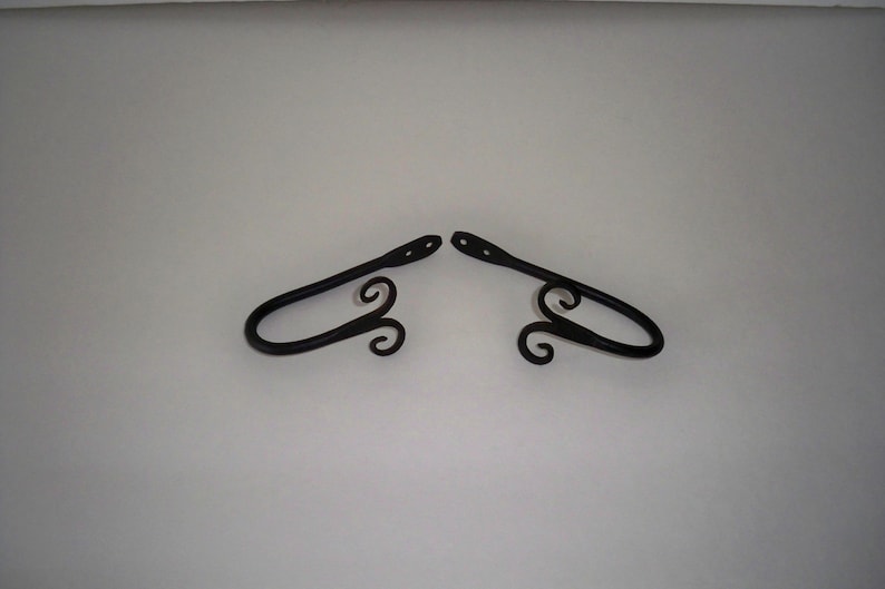Curtain Tie Backs in Wrought Iron Sold in Pair RAM Dble Scroll Etsy