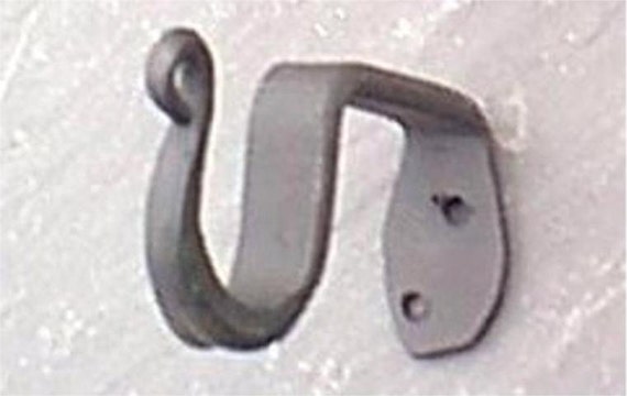 Black Bronze Or Copper Iron Curtain Rod Bracket Holds A 1 2 Etsy