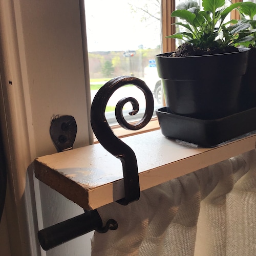 Shelf Brackets for Window Flower Pots Indoor Garden Curtain Etsy