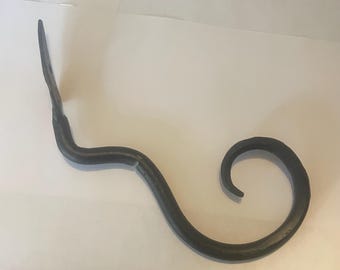 Curled scroll bracket for curtain rod  sold individually and sets projects out from wall 3.5 inches