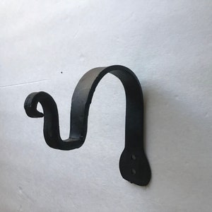 ArchBracket for square curtain rod black or bronze iron  sold in pairs hook wrought iron holds a square curtain rod