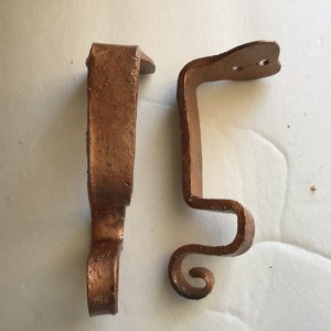Brackets for square rod copper set of 2