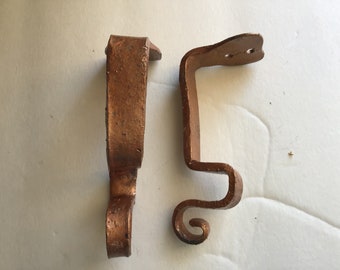 Brackets for square rod copper set of 2