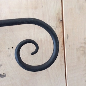 Scroll curtain Rod different lengths custom sized  hand forged metal