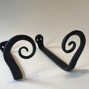 Shelf brackets iron scroll black bronze wall mount window shelf