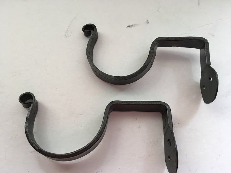 Curtain Rod Black Iron Hooks for a ONE Inch Dowel TWO INCH Etsy Australia