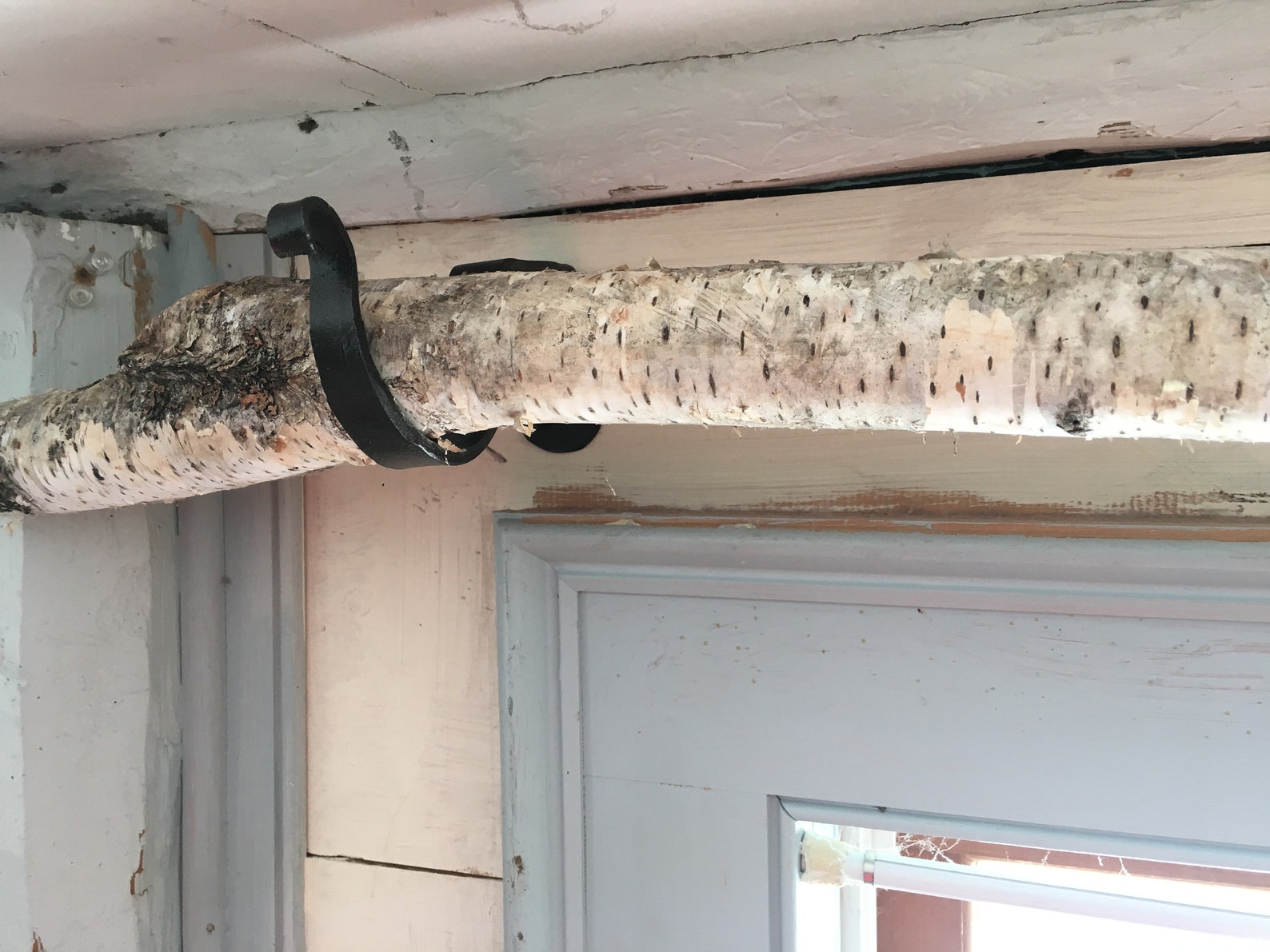 Brackets to Hold a Birch Branch and Woven Swag Curtain Bronze Etsy