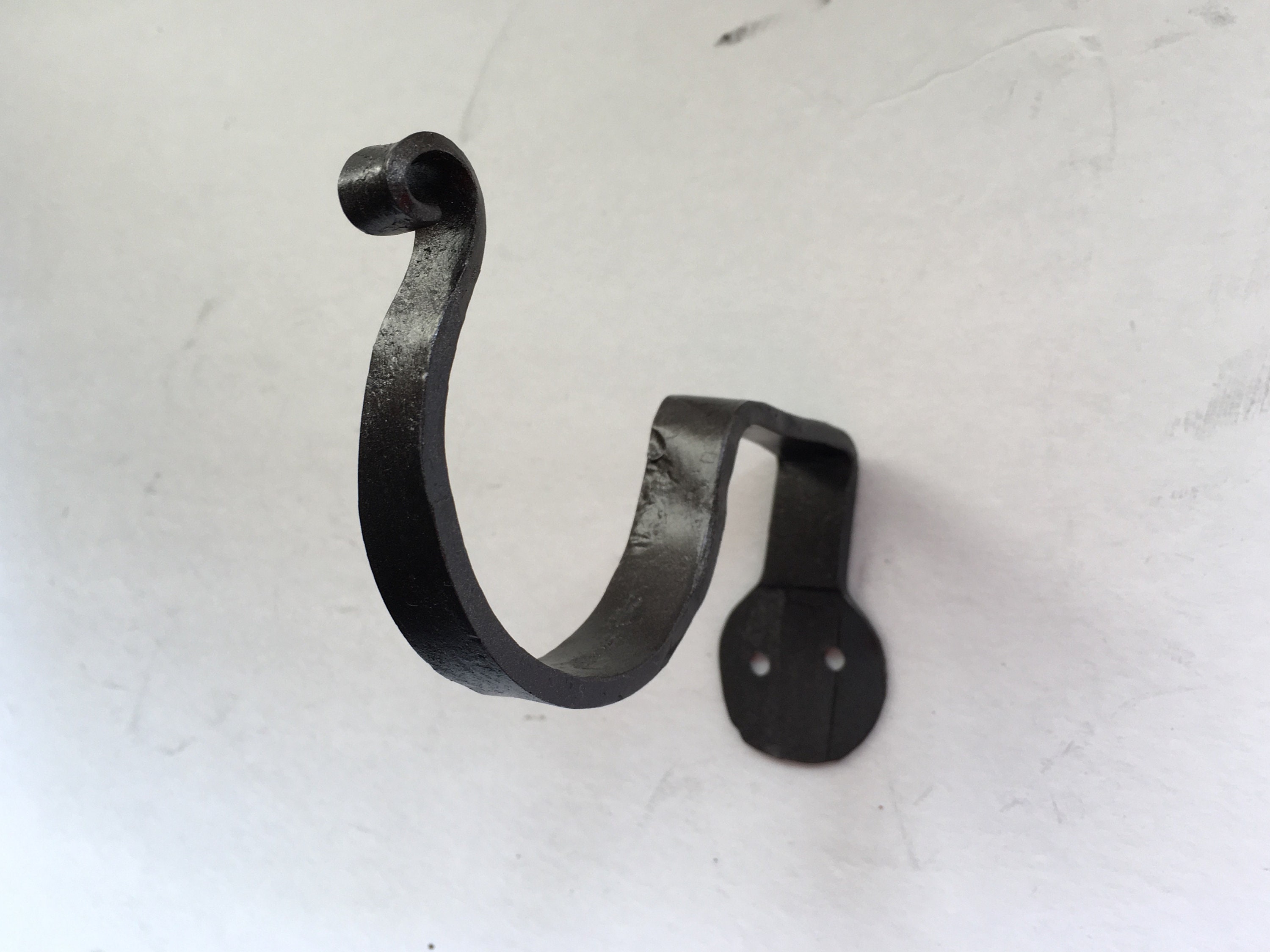 Curtain rod black iron hooks for a ONE inch dowel TWO INCH Etsy