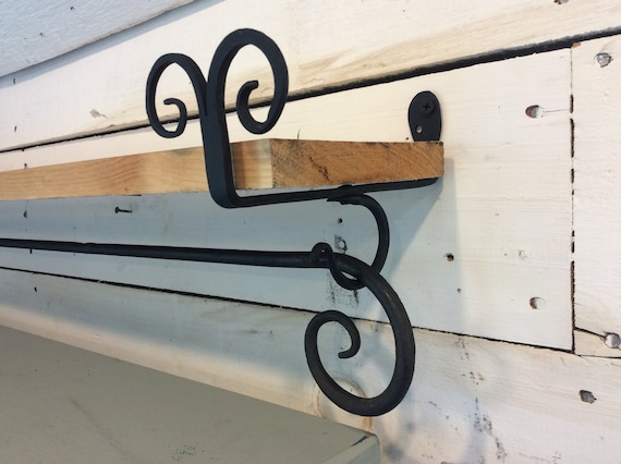 Bracket To Hold Shelf And A Curtain Rod Sold As Set Free Etsy
