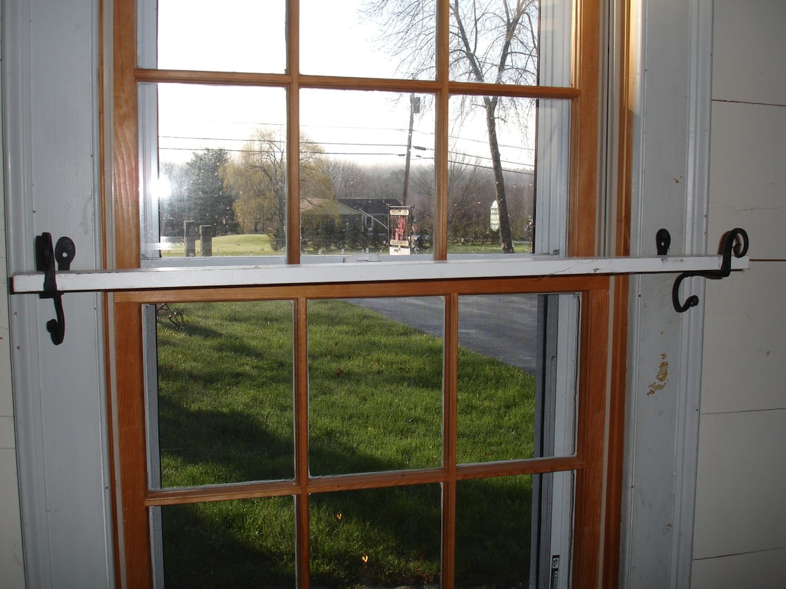 Window Shelf BRACKETS Holds a Curtain Rod Different Designs Etsy