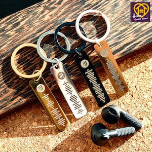 Personalized Spotify Keychain, Spotify Scannable Music Keyring, Custom Music Gift Keyring, Custom Engraved Keychain, Name Keychain gift