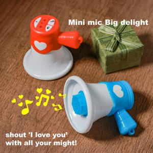 Vintage-Style Mini Megaphon Schlüsselbund, Sprachaufnahme Geschenk, 3D gedruckte lustige aufnehmbare Spieluhr Schlüsselbund, sprechen Sie mit Ihrem Geliebten, Musik Schlüsselbund