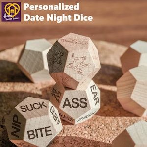 Personalized Date Night Dice,Unique dice set,Date Night Ideas,Custom Anniversary Gifts,Couples Games,Wedding gifts,Romantic Gift for Couples