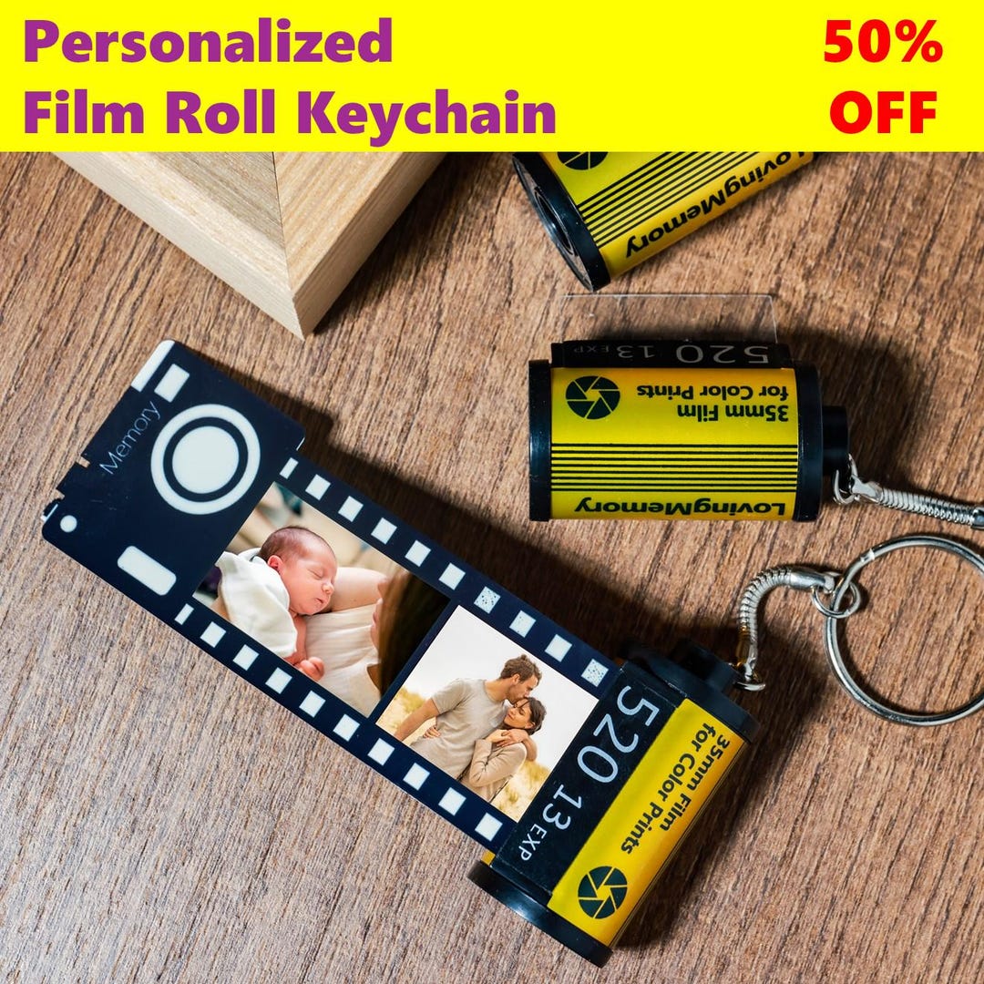 Memory Personal Film Roll Keyring Custom PVC Mini Digital Photo