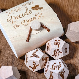 Personalized Date Night Dice,Unique dice set,Date Night Ideas,Custom Anniversary Gifts,Couples Games,Wedding gifts,Romantic Gift for Couples