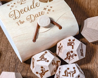 Personalized Date Night Dice,Unique dice set,Date Night Ideas,Custom Anniversary Gifts,Couples Games,Wedding gifts,Romantic Gift for Couples