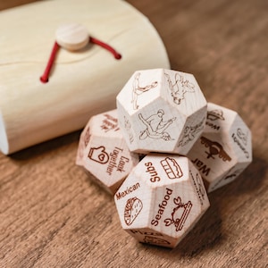 Personalized Date Night Dice,Unique dice set,Date Night Ideas,Custom Anniversary Gifts,Couples Games,Wedding gifts,Romantic Gift for Couples