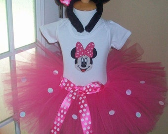 Pink  Sparkle Minnie Mouse Costume set