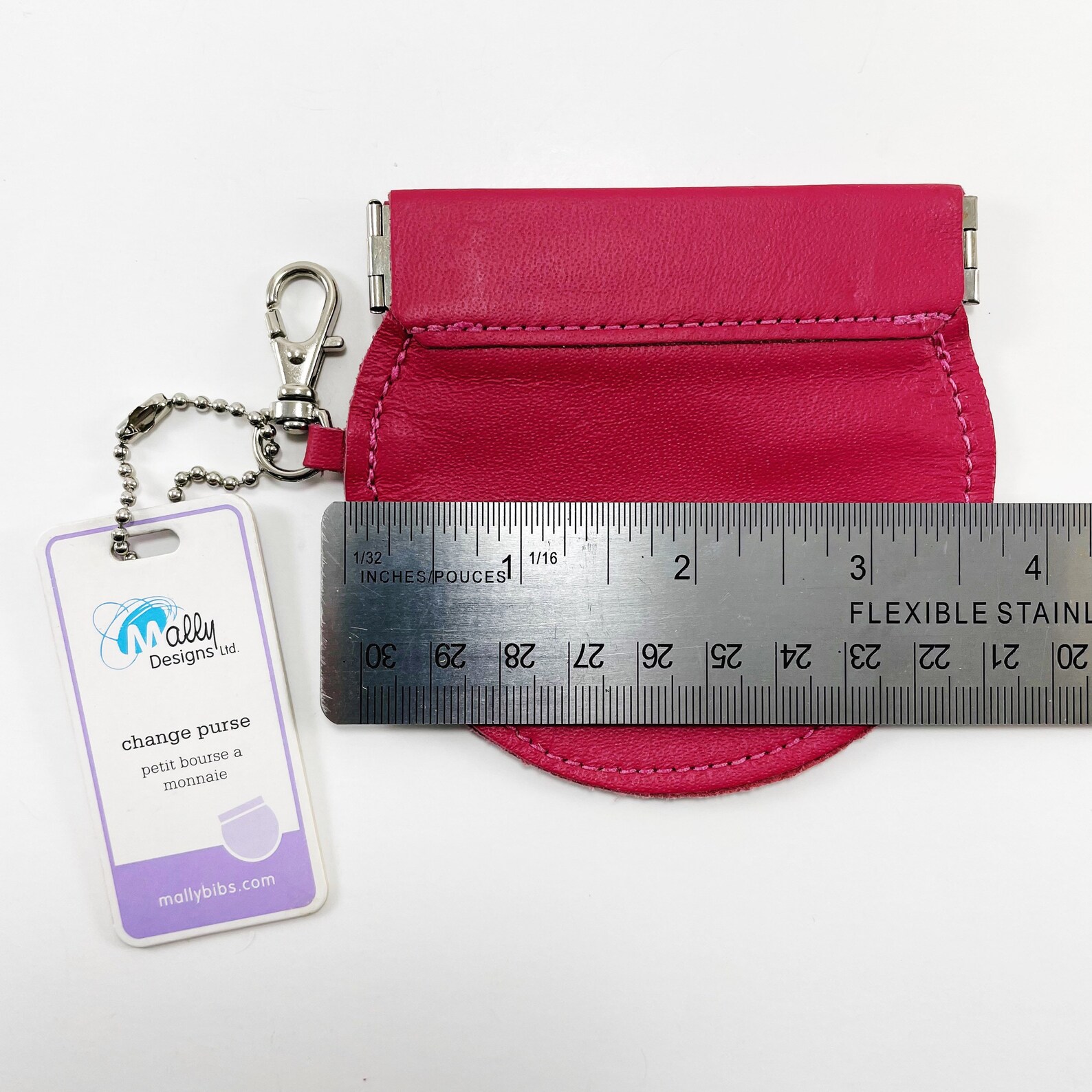 Leather Coin Purse Colored Pouch Squeeze Flex Frame Round Etsy