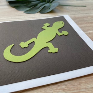 Hagediskaart, blanco van binnen, ideaal voor elke gelegenheid, handgemaakt met lederen appliqué, verjaardagskaart, wenskaart, unieke kaart, kinderkaart