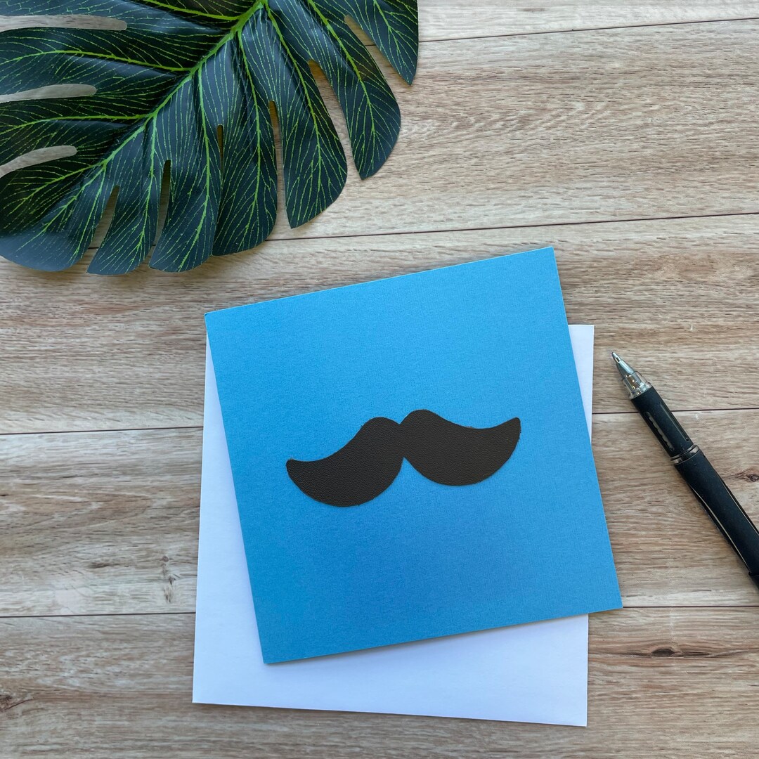 Moustache Card Blank Inside Any Occasion Card for Dad Etsy