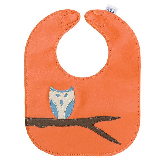 Items similar to Mally Bibs, the Original Leather Baby Bib, Reversible