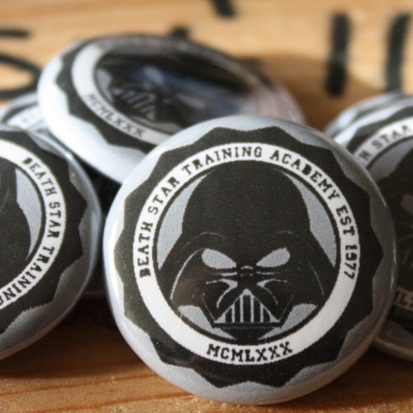 Death Star Training Academy Pinback one inch button Star Wars