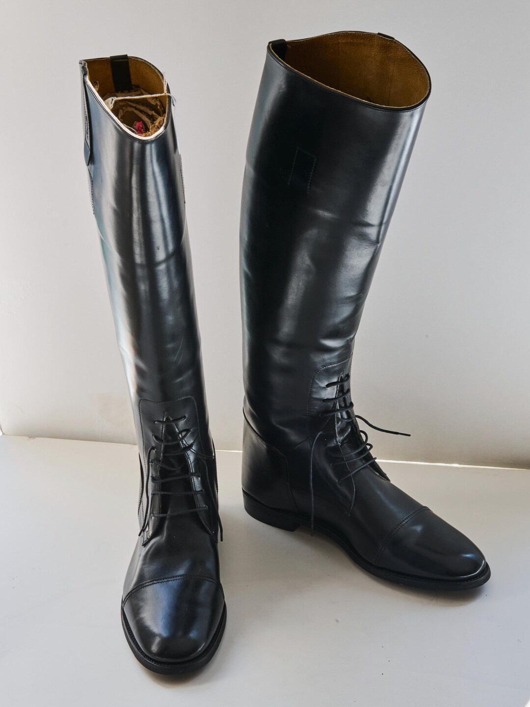 New Vintage Hawkins UK Field Boots 11D Calf Skin Black Etsy