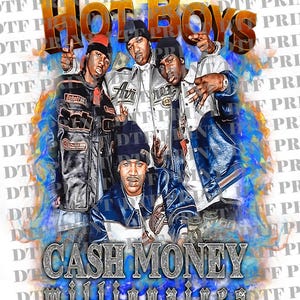 Hot Boys png, Hot Boys 90s Tshirt, Lil Wayne tee, BG tee, Juvenile tee, Turk tee, Cash Money Millionaires tee, cash money records,