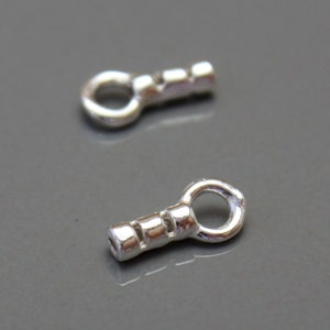 Sterling Silver Beading Chain Crimps Ends - Select Pack Size