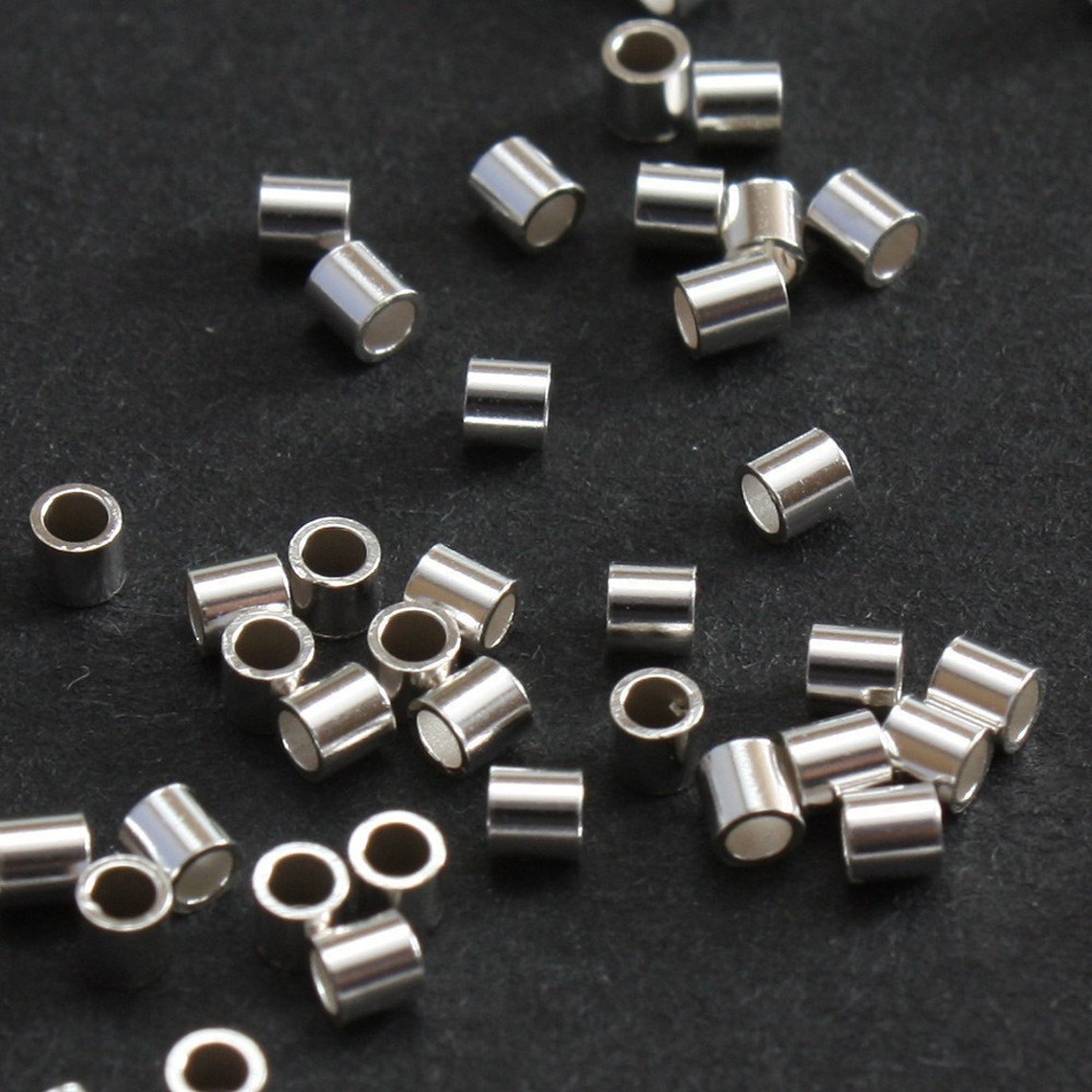 Sterling Silver Crimp Beads 2mm Heavy Duty Select Pack Size Etsy