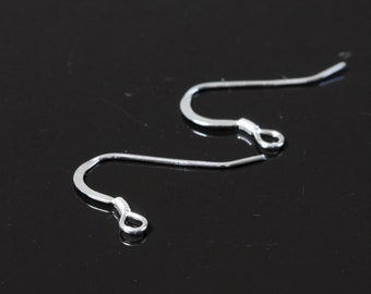 Sterling Silver Ear Wires French Style Ear Wires with Coil 22 gauge