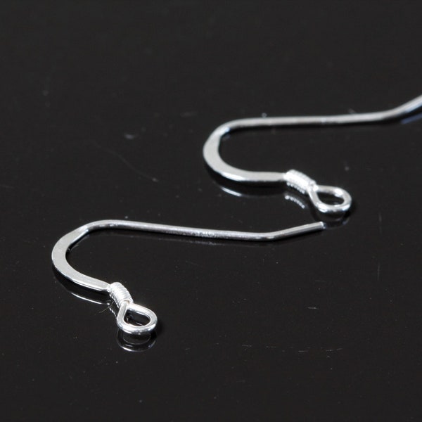 Sterling Silver Ear Wires French Style Ear Wires with Coil 22 gauge