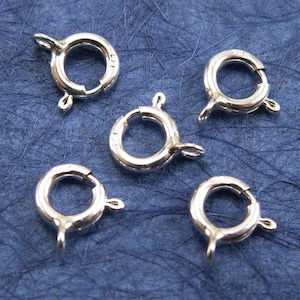 Sterling Silver Clasps Spring Ring 5.5mm - Select Pack Size
