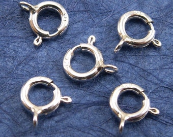 Sterling Silver Clasps Spring Ring 5.5mm - Select Pack Size