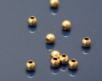 Gold Filled Spacer Beads 2mm Round  - Select Pack Size