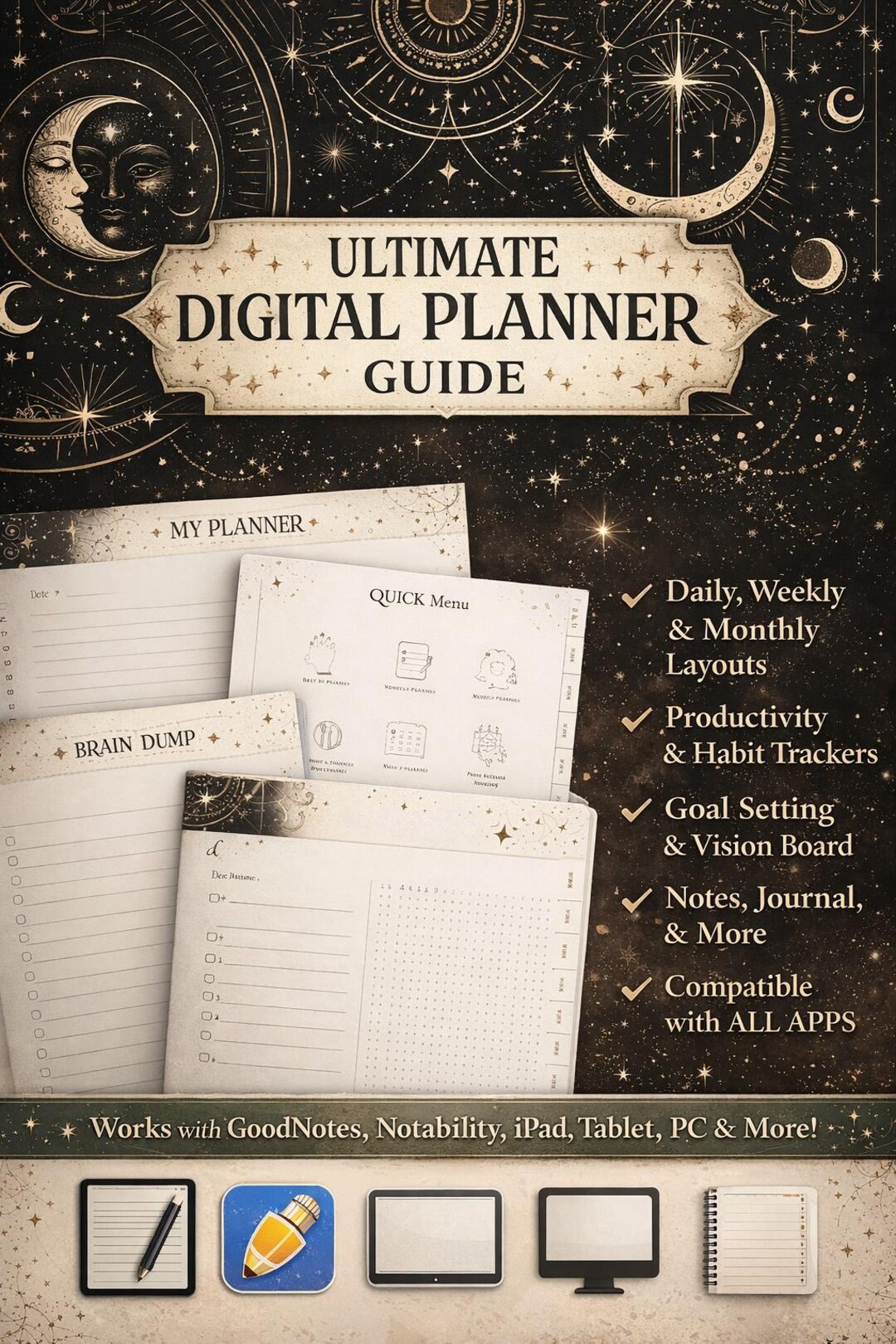 Ultimate Digital Planner Guide: Daily, Weekly, Monthly Layouts (digital ...