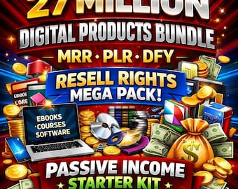 2700万点のデジタル製品バンドル、MRR PLR DFY再販権メガパック（デジタルダウンロード）