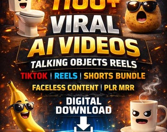Bundel met 1100+ Viral AI Talking Objects-haspels (digitale download)