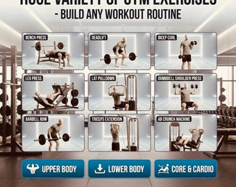 Bundel fitnessrollen: workout, HIIT, yoga, cardiovideo's (digitale download)