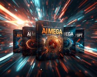 AI Mega Bundle PLR MRR Ebooks Courses ChatGPT Tools Templates (Digital Download)